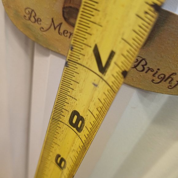 Beautiful Tin Victorian Angel Cherub Ornament Or Wall Hanging Be Merry Be Bright - Picture 4 of 4